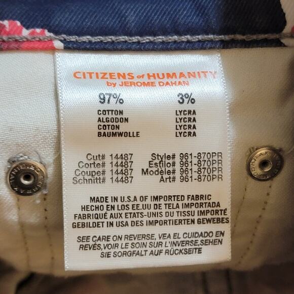 Citizens of Humanity X Jerome Daman Floral Jean Shorts 25 - Picture 11 of 11